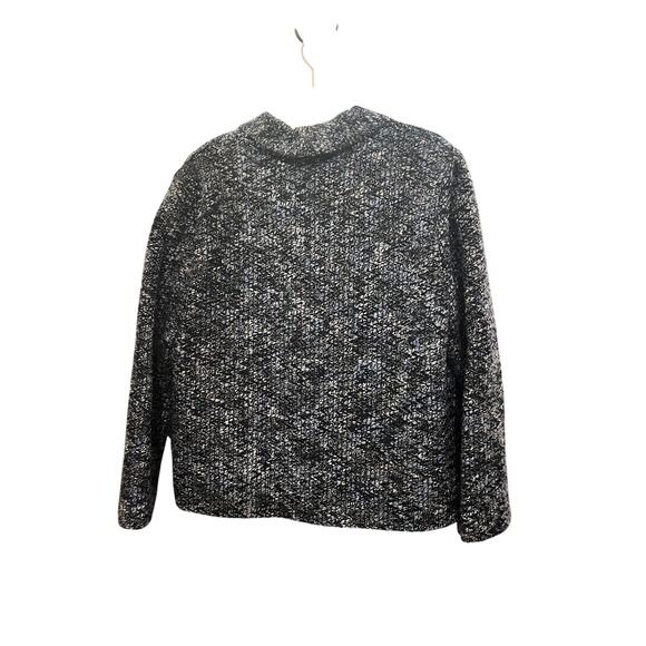 Alfred Dunner Petite 14P Blue Boucle Knit Blazer Jacket - Picture 2 of 3